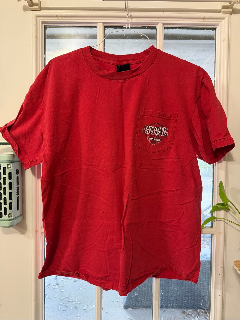 Harley-Davidson Red Short Sleeve Pocket Tee